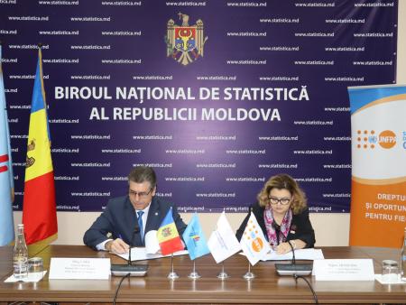 BNS și UNFPA Moldova au semnat un Memorandum ce prevede extinderea colaborării bilaterale în domeniul statisticilor sociale și demografice