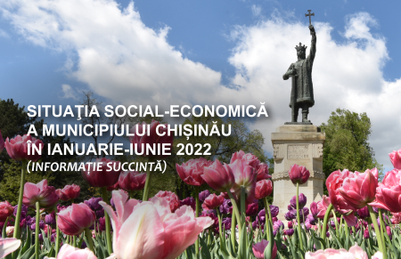 Eжеквартальная публикация „Социально-экономическое положение муниципия Кишинэу, в январе-июне 2022 года" размещена на сайте