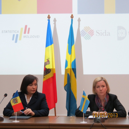Подписание соглашения между Национальным бюро статистики Республики Молдова и Шведским агентством по международному развитию (СИДА)